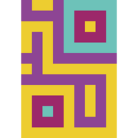 A colorful abstract design with squares and triangles png