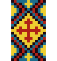 An image of a cross in a pixelated pattern png