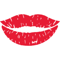 A red lipstick on a black background png