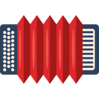 An accordion icon with red and white stripes png