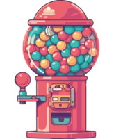 Gumball machine with colorful balls png