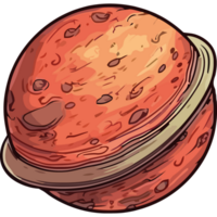 An illustration of a planet with a ring around it png
