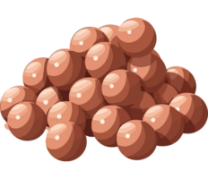 A pile of brown eggs on a black background png