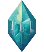 An ice diamond with a blue background png