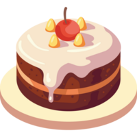 Cake icon with cherry on top png