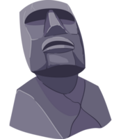 A statue of a man with a face on it png