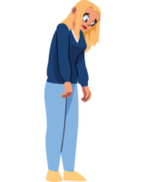 A cartoon woman standing with her hands on her hips png