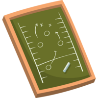 A football field on a blackboard with a chalkboard png