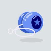 Flat illustration yoyo game, playing yoyo vector