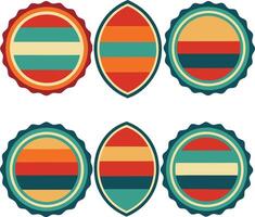 Set of badges and ribbons vector