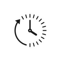 Clock countdown icon. Time chronometer icon vector