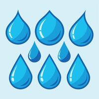 Set Of Different Style Water Droplets vector