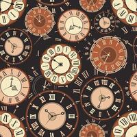 abstract seamless clock pattern background vector