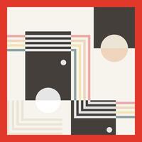 abstract retro minimalist geometric scarf vector