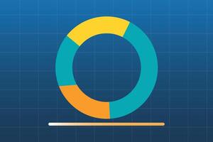 Statistics graph concept. Colored flat illustration isolated. vector