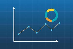 Statistics graph concept. Colored flat illustration isolated. vector