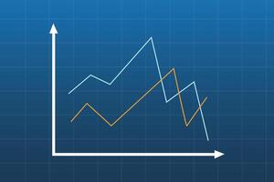 Statistics graph concept. Colored flat illustration isolated. vector