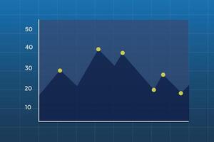 Statistics graph concept. Colored flat illustration isolated. vector