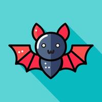 Bat icon illustration, colorful, flat, simple, no gradient style, modern logo. suitable for halloween event. vector