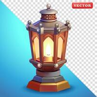 Medieval lantern, 3d. Suitable for design elements vector