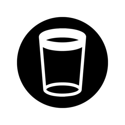 Simple glass icon.