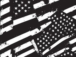 A simple, single, distressed USA flag vector