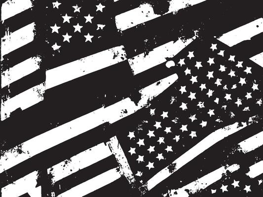 A simple, single, distressed USA flag