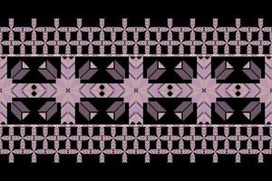 Geometric floral pattern background.flower ethnic pixel pattern. vector