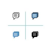 chat and message Icon vector