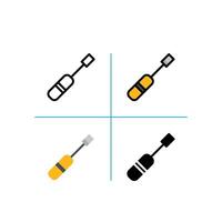 Screwdriver tools and constructions icon vector