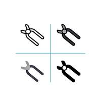 pliers tools and constructions icon vector