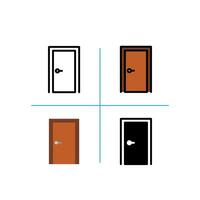 door tools and constructions icon vector