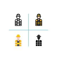 worker, labor, builder icon vector