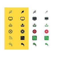 Web and App Icon Set vector