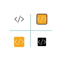 embed and coding Icon vector