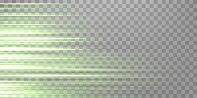 Speed rays, light neon flow, zoom in motion effect, green glow speed lines, colorful light trails, perspective stripes vector