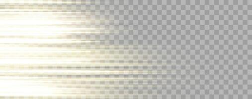 Speed rays, velocity light neon flow, zoom in motion effect, gold glow speed lines, colorful light trails, stripes. vector