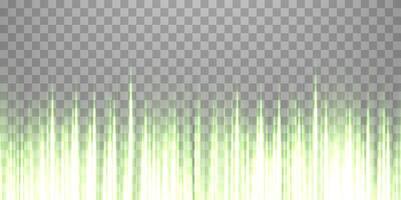 Vertical speed rays, light neon flow, zoom in motion effect, green glow speed lines, colorful light trails, perspective stripes vector