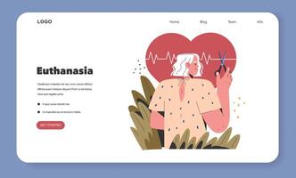 Euthanasia. Flat Illustration vector