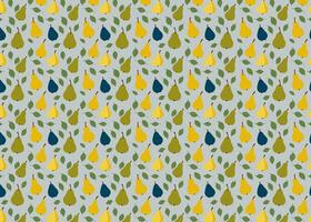 Seamless pattern with pears illustration vector