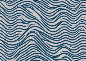 Abstract pattern with wavy lines. illustration of distorted wave lines in blue colors. vector