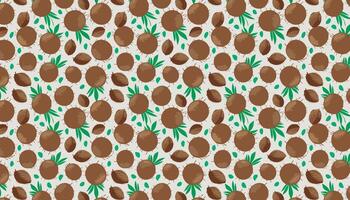 Seamless pattern with macadamia nuts illustration. vector