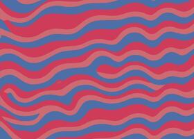 Abstract pattern with wavy lines in red, blue and pink colors vector
