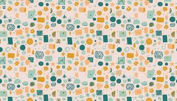 Pattern with geometric shapes. illustration in retro style. vector