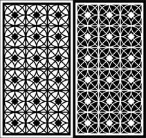 Motif Cutting Laser Flowers abstract for partition fences facade and seamless pattern vector