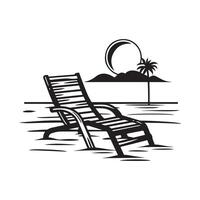 Holidays Beach Lounge Background image Illustration isolated on white background vector