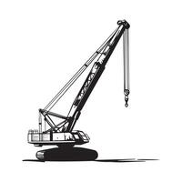 Crane stock Image. Construction Crane Stock Illustrations isolated on white background vector