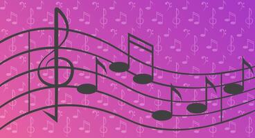 A musical stanza with notes of a lyrical melody. Musical accompaniment vector
