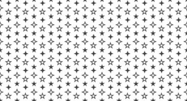 A pattern of black stars on a white background. Star shape background. vector