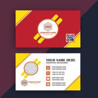 Modern red business card design for your brand vector